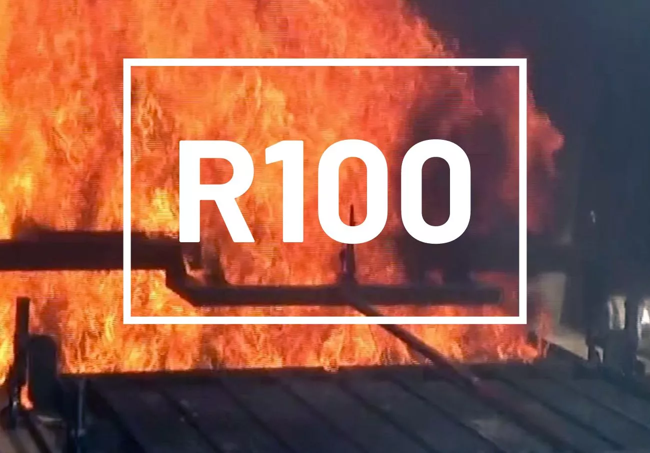 R100 Car Bonfire Test